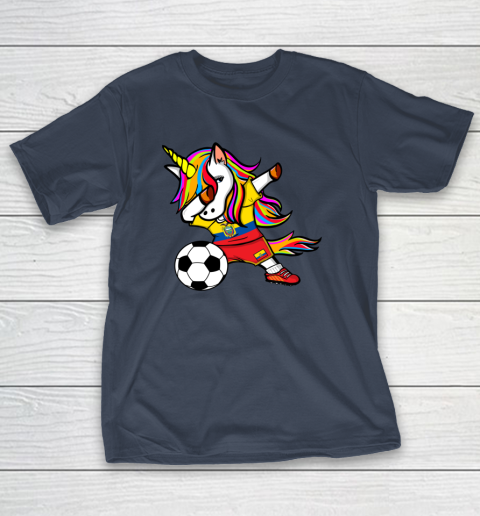 Dabbing Unicorn Ecuador Football Ecuadorean Flag Soccer T-Shirt 16