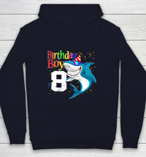 Kids 8th Birthday Boy Shark Shirts 8 Jaw Some Four Tees Boys 8 Years Old Youth Hoodie 2