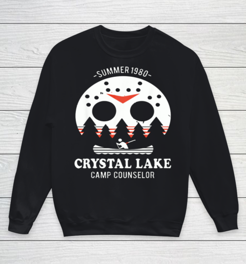 Crystal Lake Camp Counselor Jason Friday The 13th Halloween Youth Sweatshirt