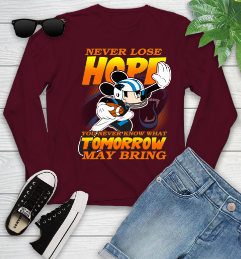 Carolina Panthers NFL Football Mickey Disney Never Lose Hope Youth Long Sleeve 6