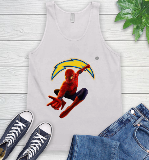 NFL Spider Man Avengers Endgame Football Los Angeles Chargers Tank Top
