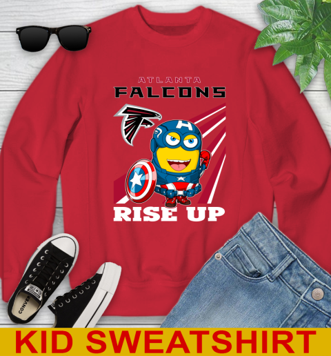 NFL Football Atlanta Falcons Captain America Marvel Avengers Minion Shirt Youth Sweatshirt 7