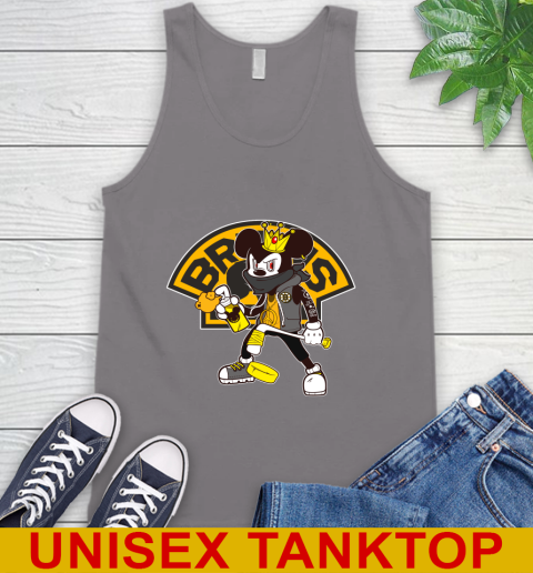 Boston Bruins NHL Hockey Mickey Peace Sign Sports Tank Top 7