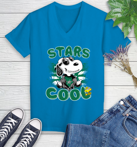 NHL Hockey Dallas Stars Cool Snoopy Shirt Women's V-Neck T-Shirt 5