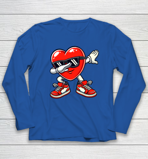 Dabbing Heart Funny Gifts Valentines Day Long Sleeve T-Shirt 5