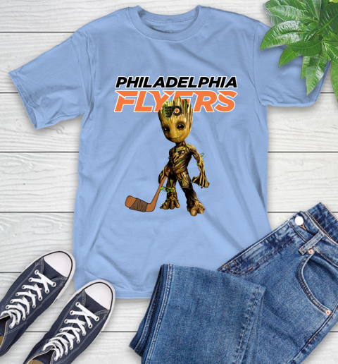 Philadelphia Flyers NHL Hockey Groot Marvel Guardians Of The Galaxy T-Shirt 11