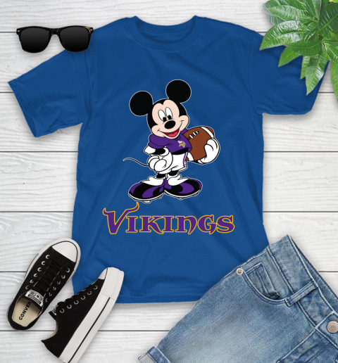 NFL Football Minnesota Vikings Cheerful Mickey Mouse Shirt Youth T-Shirt 9