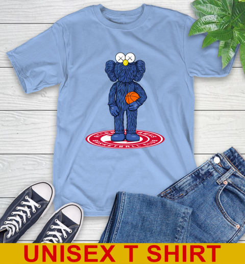 NBA Basketball Atlanta Hawks Kaws Bff Blue Figure Shirt T-Shirt 11