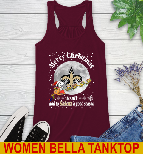 New Orleans Saints Merry Christmas To All And To Saints A Good Season NFL Football Sports Racerback Tank 2