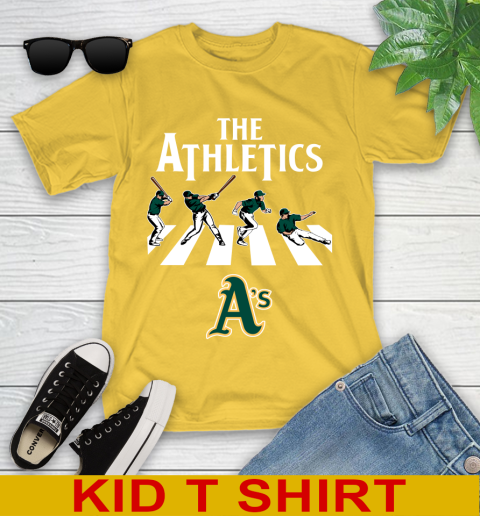 MLB Baseball Oakland Athletics The Beatles Rock Band Shirt Youth T-Shirt 9