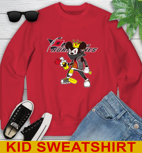 Carolina Hurricanes NHL Hockey Mickey Peace Sign Sports Youth Sweatshirt - Image 9