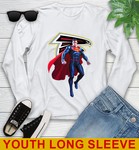 NFL Superman DC Sports Football Atlanta Falcons Youth Long Sleeve