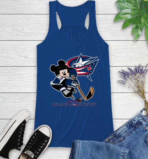 NHL Columbus Blue Jackets Mickey Mouse Disney Hockey T Shirt Racerback Tank 9