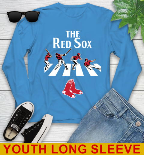 MLB Baseball Boston Red Sox The Beatles Rock Band Shirt Youth Long Sleeve 8
