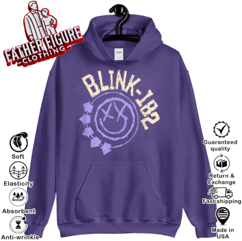 何でも揃う Hoodie Logo Smiley Purple Blink-182 Official - Figure Father トップス