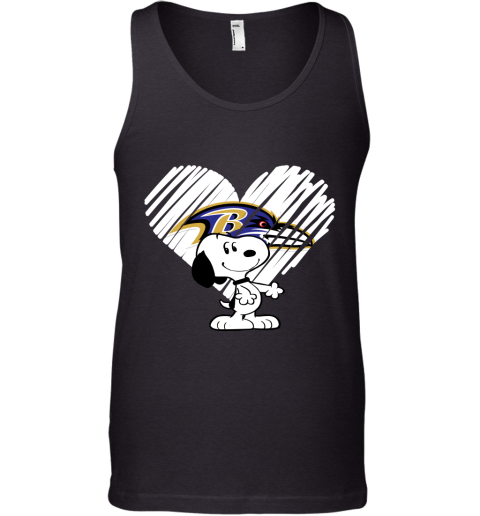 I Love Baltimore Ravans Snoopy In My Heart NFL Shirts Tank Top