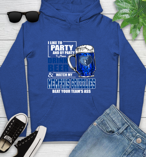 NBA Drink Beer and Watch My Memphis Grizzlies Beat Your Team's Ass Basketball Youth Hoodie 11