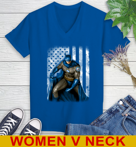 Philadelphia 76ers NBA Basketball Batman DC American Flag Shirt Women's V-Neck T-Shirt 9