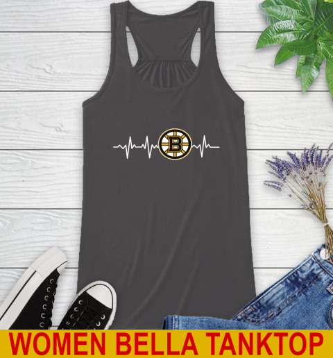 Boston Bruins NHL Hockey Heart Beat Shirt Racerback Tank 11 Boston Bruins NHL Hockey Heart Beat Shirt Racerback Tank - Image 11