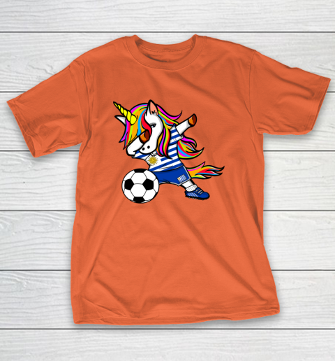 Dabbing Unicorn Uruguay Football Uruguayan Flag Soccer T-Shirt 17