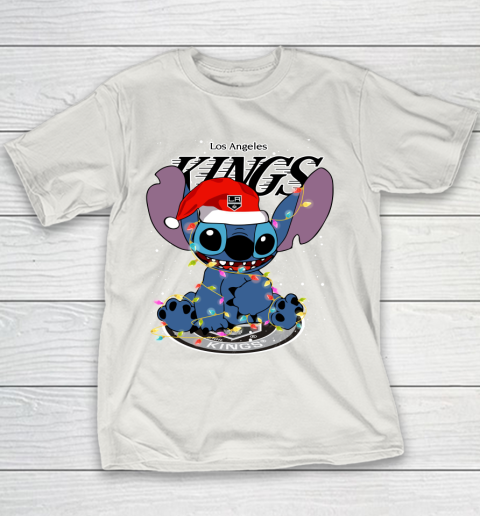 Los Angeles Kings NHL Hockey noel stitch Christmas Youth T-Shirt 8