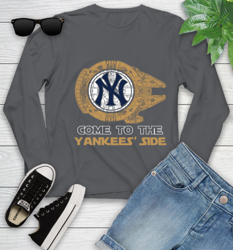 MLB Come To The New York Yankees Sox Side Star Wars Baseball Sports Youth Long Sleeve 9