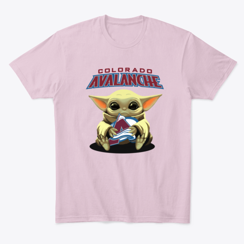 xsr3 baby yoda hugs the colorado avalanche classic t shirt 2 front light pink