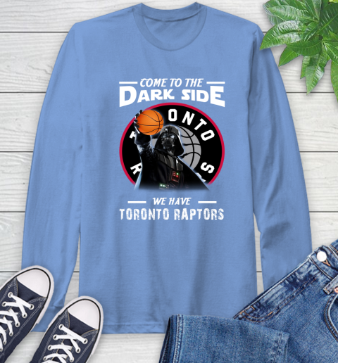 NBA Come To The Dark Side We Have Toronto Raptors Star Wars Darth Vader Basketball Long Sleeve T-Shirt 12