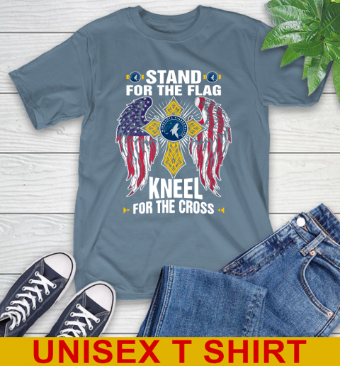 NBA Basketball Minnesota Timberwolves Stand For Flag Kneel For The Cross Shirt T-Shirt 8