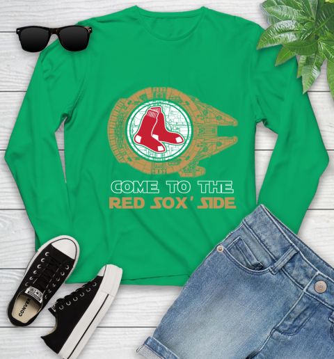 MLB Come To The Boston Red Sox Side Star Wars Baseball Sports Youth Long Sleeve 7
