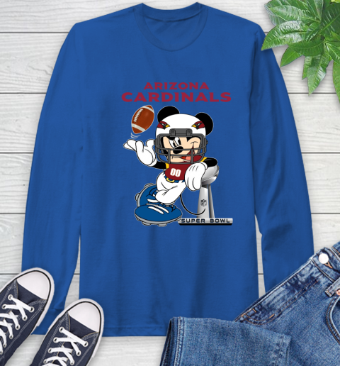 NFL Arizona Cardinals Mickey Mouse Disney Super Bowl Football T Shirt Long Sleeve T-Shirt 9
