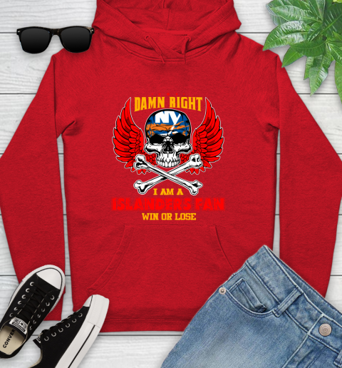 NHL Damn Right I Am A New York Islanders Win Or Lose Skull Hockey Sports Youth Hoodie 13 NHL Damn Right I Am A New York Islanders Win Or Lose Skull Hockey Sports Youth Hoodie - Image 13
