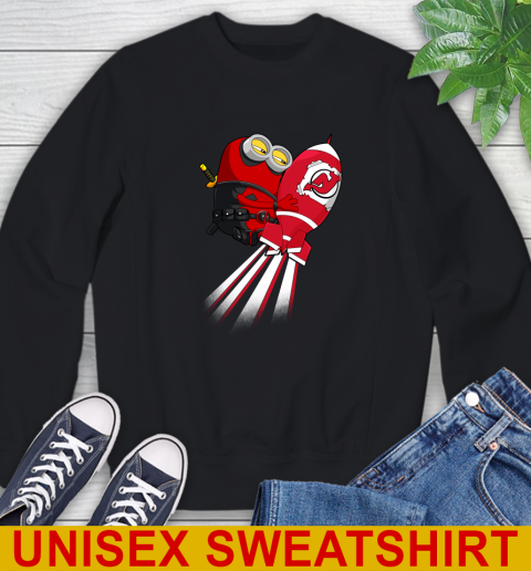 NHL Hockey New Jersey Devils Deadpool Minion Marvel Shirt Sweatshirt