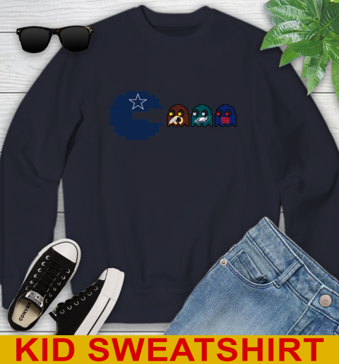 Dallas Cowboy NFL Football Pac Man Champion Youth Sweatshirt 3