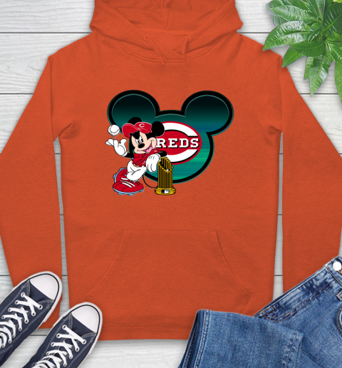 MLB Cincinnati Reds The Commissioner's Trophy Mickey Mouse Disney Hoodie 5