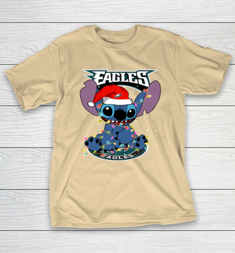 Philadelphia Eagles NFL Football noel stitch Christmas T-Shirt 5