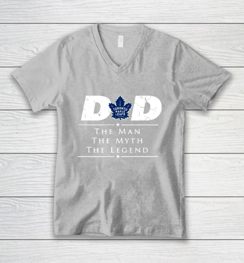 Toronto Maple Leafs NHL Ice Hockey Dad The Man The Myth The Legend V-Neck T-Shirt 3