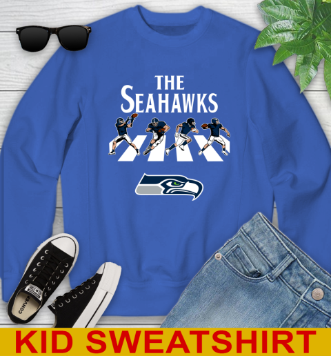 NFL Football Seattle Seahawks The Beatles Rock Band Shirt Youth Sweatshirt 6