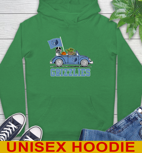 NBA Basketball Memphis Grizzlies Darth Vader Baby Yoda Driving Star Wars Shirt Hoodie 8