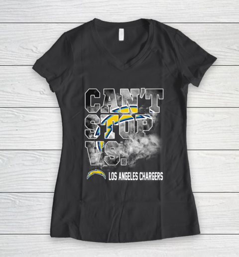 NFL Los Angeles Chargers Can't Stop Vs Women's V-Neck T-Shirt 6