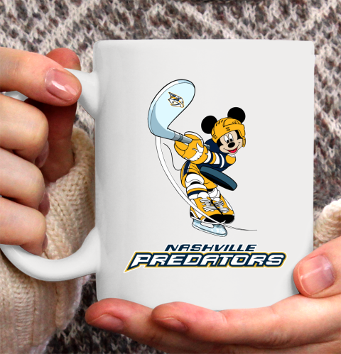 NHL Hockey Nashville Predators Cheerful Mickey Mouse Shirt Ceramic Mug 15oz 2