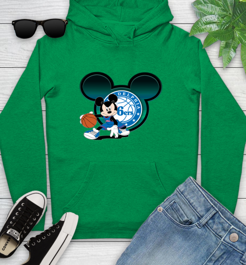 NBA Philadelphia 76ers Mickey Mouse Disney Basketball Youth Hoodie 7