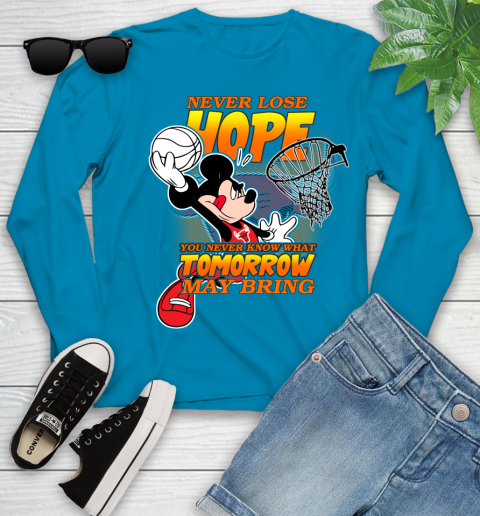 Chicago Bulls NBA Basketball Mickey Disney Never Lose Hope Youth Long Sleeve 8