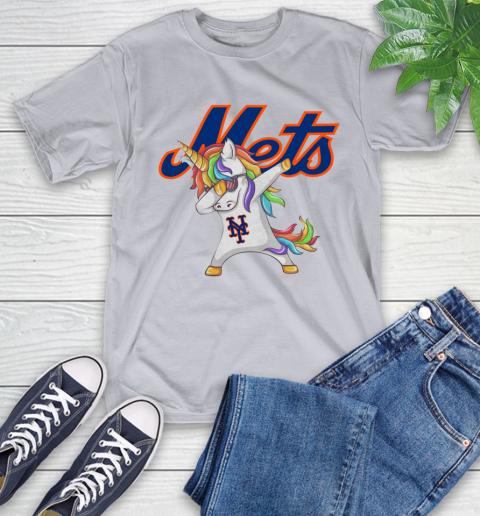 New York Mets MLB Baseball Funny Unicorn Dabbing Sports T-Shirt 6