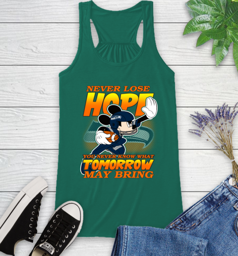 Seattle Seahawks NFL Football Mickey Disney Never Lose Hope Racerback Tank 6