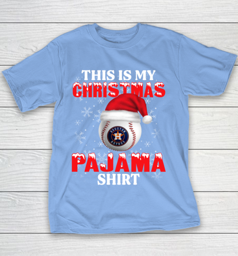 Houston Astros This Is My Christmas Pajama Shirt MLB Youth T-Shirt 8