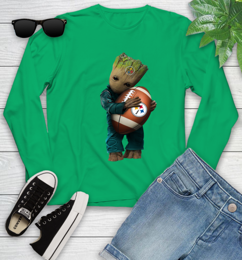 NFL Groot Guardians Of The Galaxy Football Sports Pittsburgh Steelers Youth Long Sleeve 6