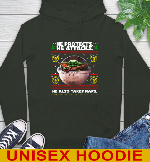 He Protects He Attacks He Also Takes Naps Baby Yoda Shirts 24