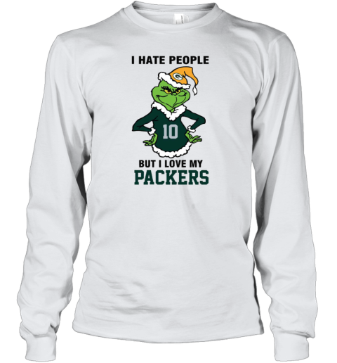 I Hate People But I Love My Packers Green Bay Packers NFL Teams Youth Long Sleeve