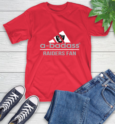 NFL A Badass Oakland Raiders Fan Adidas Football Sports T-Shirt 11